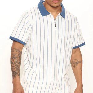 FASHION NOVA MEN 'Blurred Lines' Short Sleeve Polo, Size XL, NwT